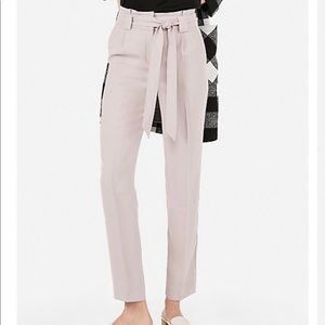 EXPRESS HIGH WAISTED SASH TIE ANKLE PANT